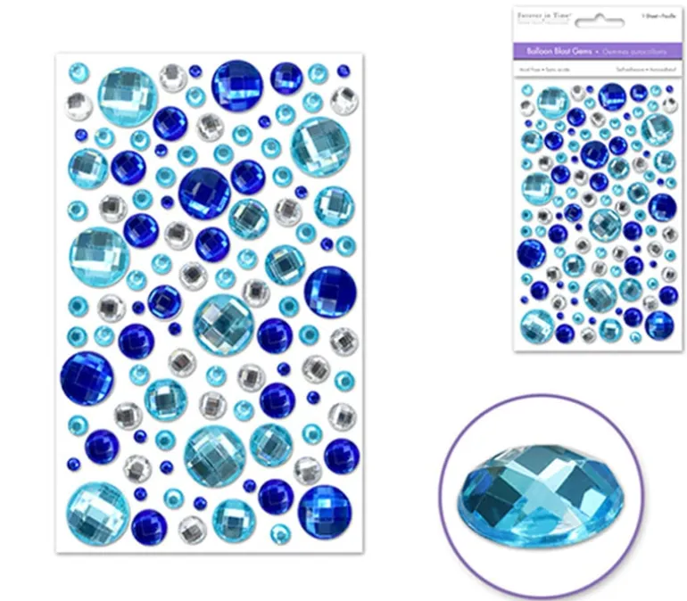 MultiCraft Balloon Blast Gem Stickers – Ocean Blue