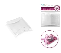 MultiCraft Clear Pillow Favor Box Value Pack – 10 Piece – Small