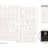 MultiCraft Glitter Chipboard Letter Stickers – White Glitter