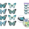 MultiCraft Handmade Glitter Stickers – Blue Butterflies 8 Piece