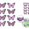 MultiCraft Handmade Glitter Stickers – Purple Butterflies 8 Piece