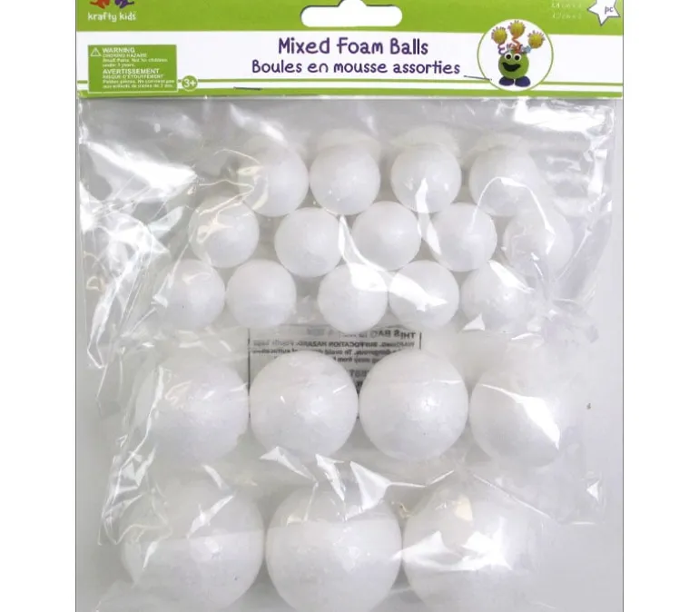 Multicraft Krafty Kids Foam Balls – Mixed
