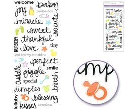 MultiCraft Paper Craft Stickers – Clear Welcome Baby