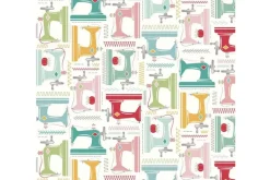 My Happy Place Sewing Machines Cotton Canvas