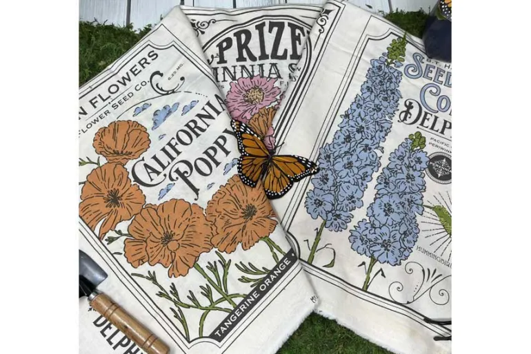 MY Secret Garden 9 Image Vintage Seed Packet 36-in by 44-in panel