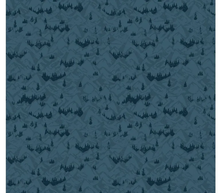National Parks Legends Mountains in Tonal Navy