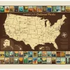National Parks National Park Map Cotton Fabric Panel 36-inches by 43-inches
