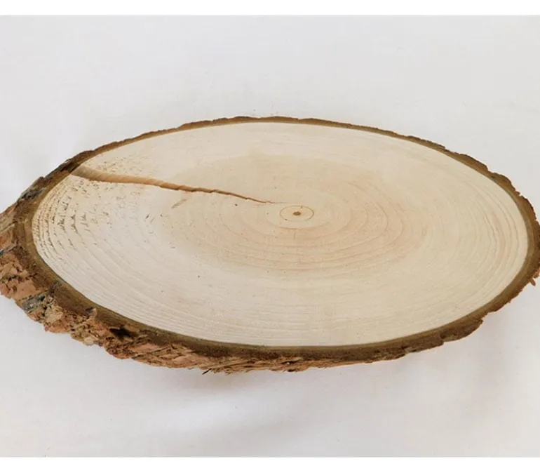 Natural Wood Slice Disc – Oval for Crafts & Décor