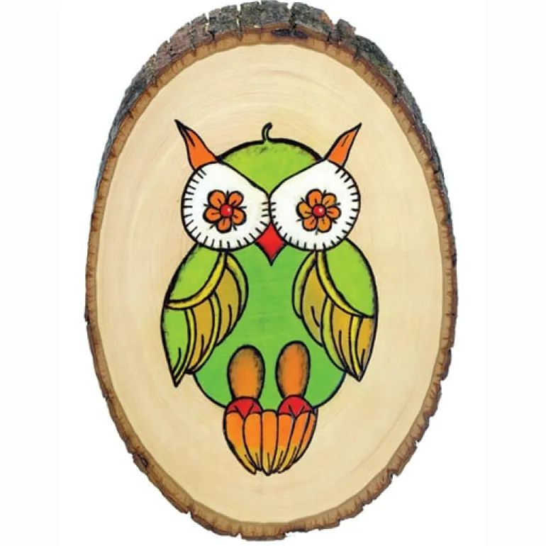 Natural Wood Slice Disc – Oval for Crafts & Décor
