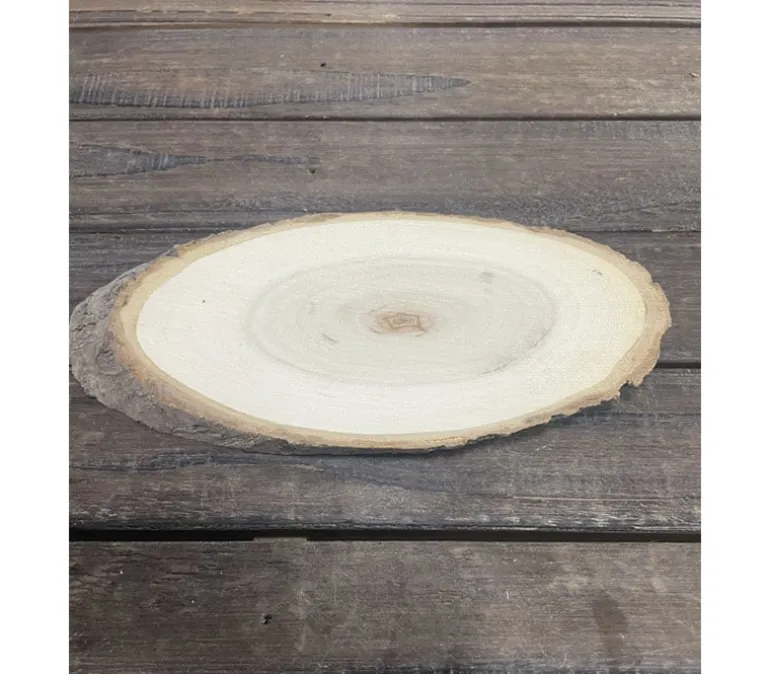 Natural Wood Slice Disc – Oval for Crafts & Décor