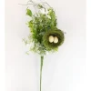 24″ Nest with Eggs & Daisy Pick, White