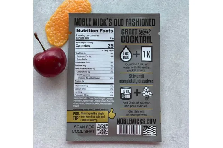 Noble Micks Single Serve Craft Cocktails Mix – Old Fashion