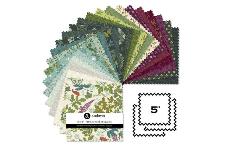 Nordic Summer 5-inch Charm Squares, 42 Count