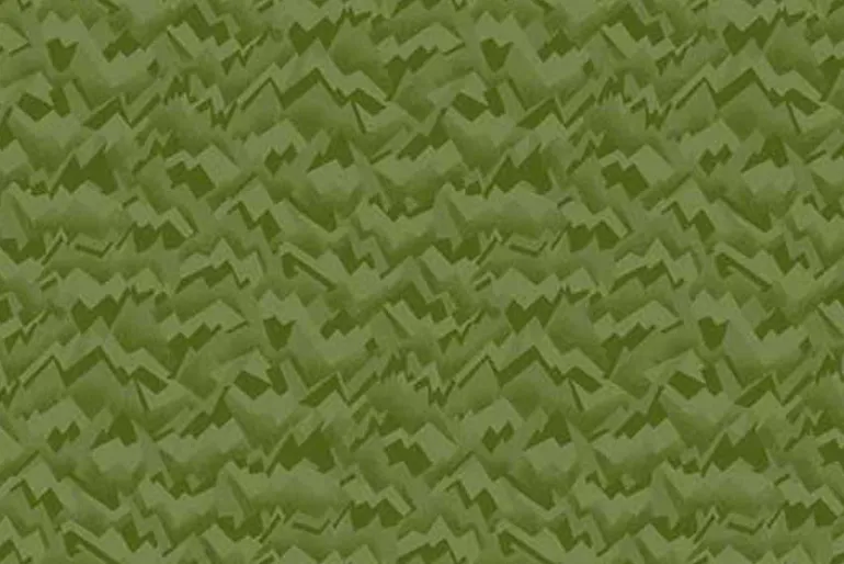 Nordic Summer Rock Cliff Tonal Meadow Green