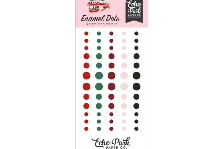 North Pole Christmas Enamel Dots