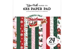 North Pole Christmas 4×4 Journaling Cards 12×12 Patterned Paper