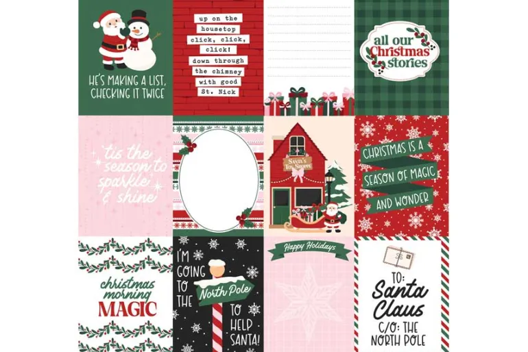 North Pole Christmas Merry Santa Claus Washi Tape