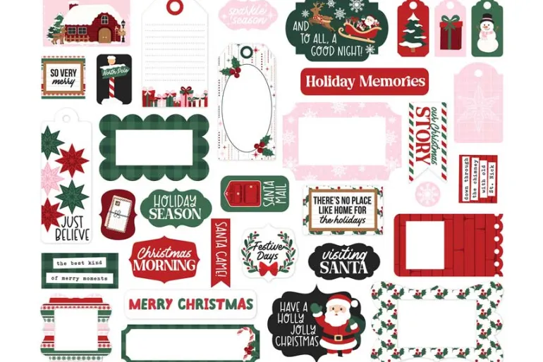 North Pole Christmas Notes To Santa 12×12 Patterned Paper