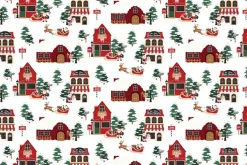 North Pole Christmas Wrapped In A Bow Stencil