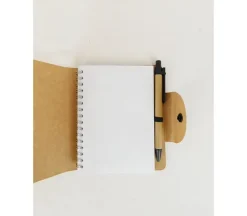 Notebook with Button Closure