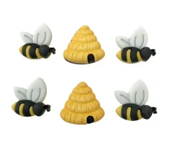 Novelty Buttons Busy Bees #SF100