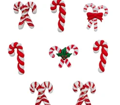 Novelty Buttons Candy Cane Lane #4767
