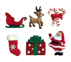 Novelty Buttons Christmas Eve #4830