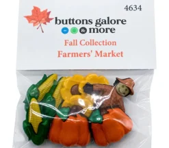 Novelty Buttons Farmers Market #4634
