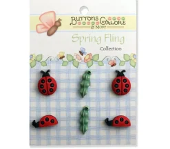 Novelty Buttons LadyBugs #SF101