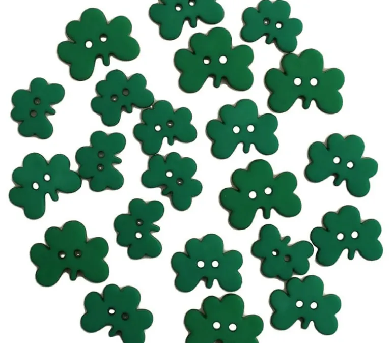 Novelty Buttons Luck of the Irish Shamrocks #4455