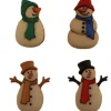 Novelty Buttons Old Fashioned Snowmen #4791