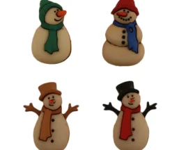 Novelty Buttons Old Fashioned Snowmen #4791