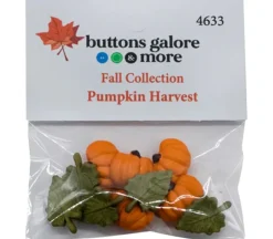 Novelty Buttons Pumpkin Harvest #4633