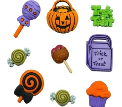 Novelty Buttons Trick or Treat #4541
