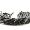 Onyx – Black – Dyed – Smooth Round With Large Hole. This Price Is For 1 Strand 12 To 14 Inches Long. 8mm. Strands Have 43 To 48 Pieces And Has 2.5 mm. Hole