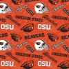 Oregon State University Beavers, Logos and Helmets Tossed on Orange