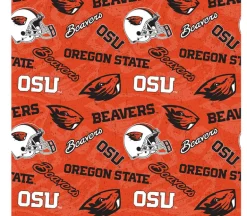 Oregon State University Beavers, Logos and Helmets Tossed on Orange