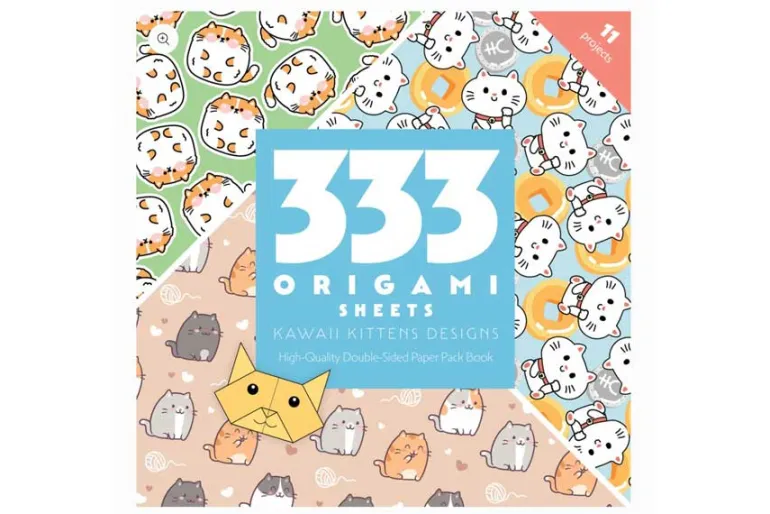 333 Origami Sheets Kawaii Kittens Designs
