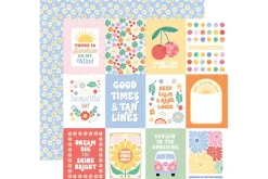 Our Groovy Summer: 4×4 Journaling Cards 12×12 Patterned Paper