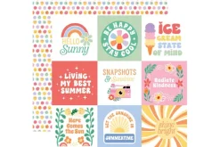 Our Groovy Summer: 4×4 Journaling Cards 12×12 Patterned Paper