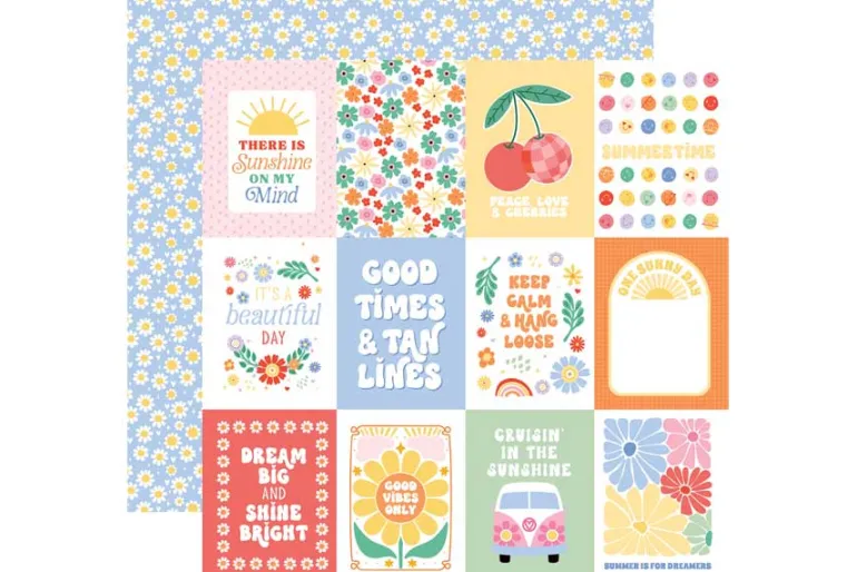Our Groovy Summer: Multi Journaling Cards 12×12 Patterned Paper