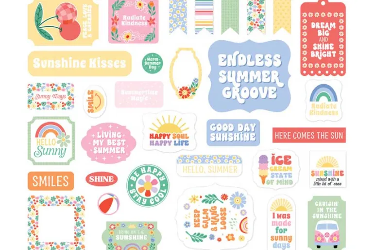 Our Groovy Summer: Roll Away Skates 12×12 Patterned Paper