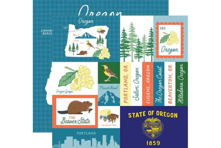Our United States: Oregon 12×12 Patterned Paper