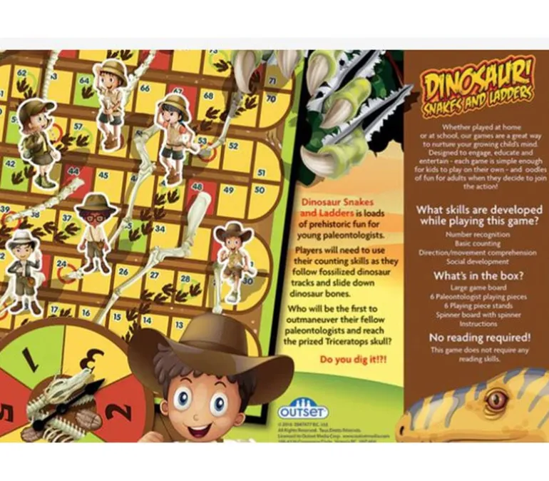 Outset Dinosaur Snakes and Ladders Game