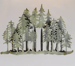 Overlapping Metal Trees – Silver/Rust Finish