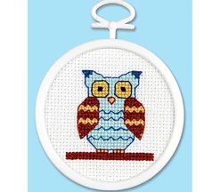 Owl 2.5-inch Mini Cross Stitch Kit #5038