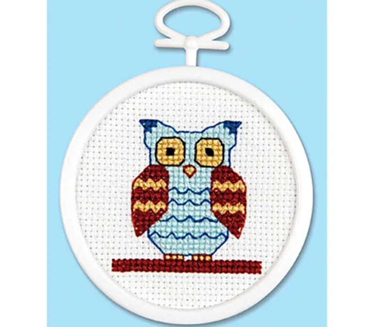 Owl 2.5-inch Mini Cross Stitch Kit #5038