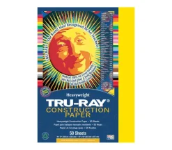 Pacon Construction Truray Paper – 12-inch x 18-inch – Assorted – 50 Sheets