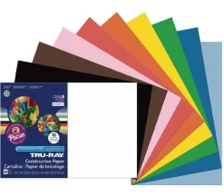 Pacon Construction Truray Paper – 12-inch x 18-inch – Assorted – 50 Sheets