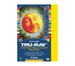 Pacon Construction Truray Paper – 12-inch x 18-inch – Assorted – 50 Sheets